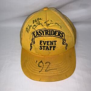 Vintage 1992 EasyRiders Event Staff Trucker Hat with Signature